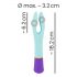 You2Toys bunt. - vibrator dublu cu acumulator, impermeabil, multicolor