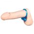 You2Toys - Inel pentru penis vibratil din silicon pur, albastru regal