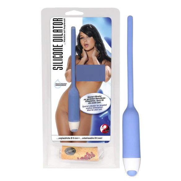 You2Toys - Vibrator mic pentru uretra de silicon - albastru