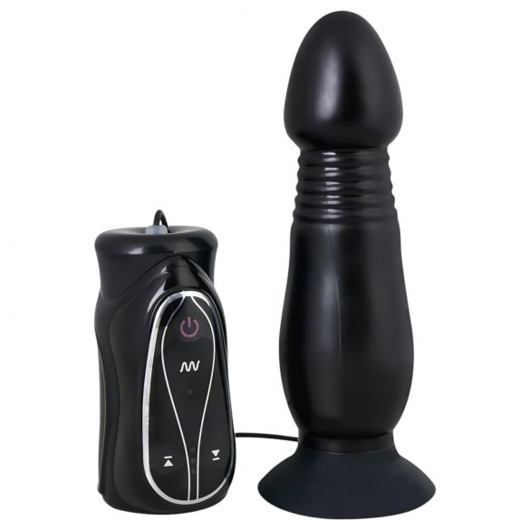 You2Toys - Vibrator anal cu împingere (negru)