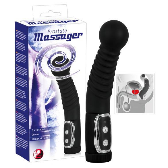 You2Toys - Maseur de prostată rotativ (negru)