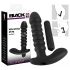 Velvet Negru vibrator cu pliuri - mediu (negru)