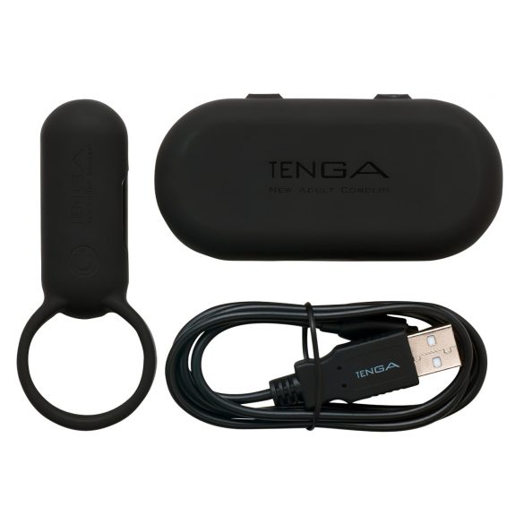 Inel vibratoare pentru penis TENGA Smart Vibe (negru)