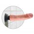 King Cock 9 vibrator flexibil și cu ventuză (23 cm) - natural