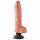 Vibrator King Cock 10 flexibil cu ventuză (25 cm) - natural