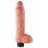 Vibrator King Cock 10 flexibil cu ventuză (25 cm) - natural