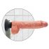 Vibrator King Cock 10 flexibil cu ventuză (25 cm) - natural