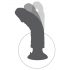 Vibrator King Cock 10 flexibil cu ventuză (25 cm) - natural