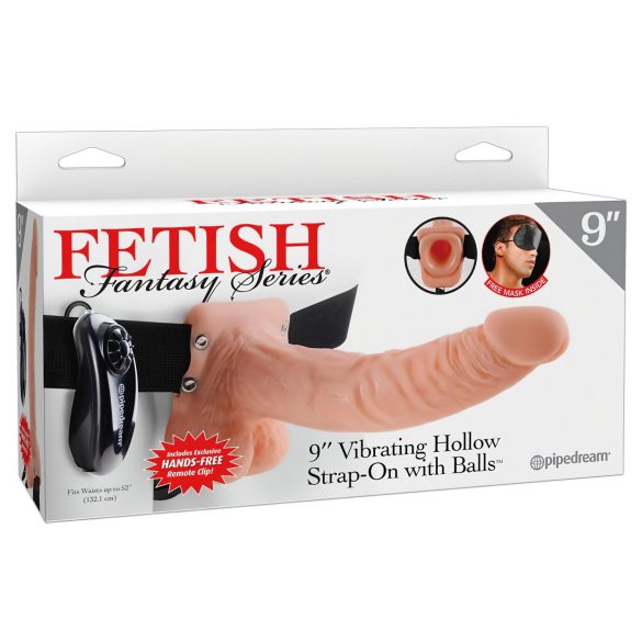 Vibrator cu ham Fetish Strap-on 9 (natural)