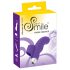 Vibrator deget SMILE - silicon, ondulat (mov)