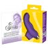 Vibrator deget SMILE - silicon, ondulat (mov)