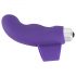 Vibrator deget SMILE - silicon, ondulat (mov)