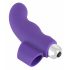 Vibrator deget SMILE - silicon, ondulat (mov)