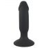 Velvet Negru - vibrator anal cu penis, reîncărcabil (negru)