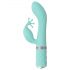 Pillow Talk Kinky - vibrator cu două motoare pentru punctul G, cu acumulator (turcoaz)