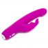 Vibrator realist subțire Happyrabbit cu acumulator și stimulator clitoridian (mov)