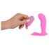 SMILE G-Spot Panty - vibrator reîncărcabil cu telecomandă, de tip strap-on (roz)