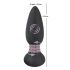 Velvet Negru - vibrator anal cu mărgele rotative (negru)