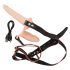 You2Toys - Strap-On - Vibrator dublu cu acumulator (natural)