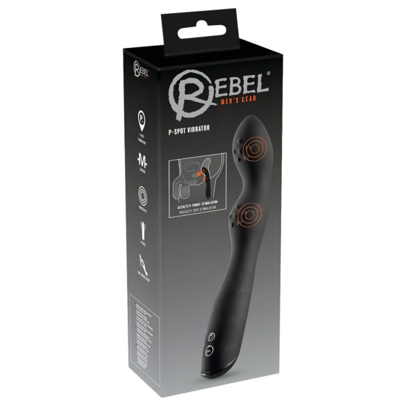 Rebel P-Spot - vibrator pentru prostată cu două motoare (negru)