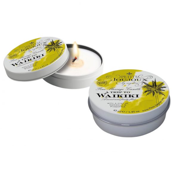 Petits Joujoux Waikiki - lumânare de masaj - cocos-ananas (43ml)