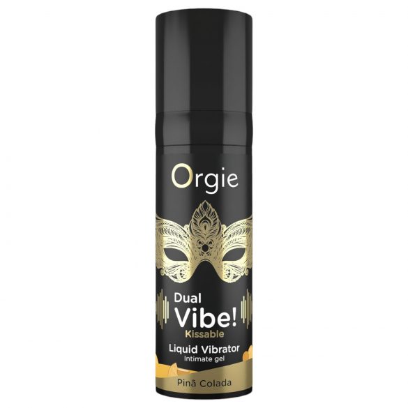 Orgie Dual Vibe! - vibrator lichid - Pina Colada (15ml)