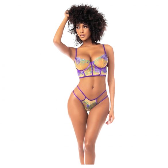 Set sutien Mapalé (galben-violet)