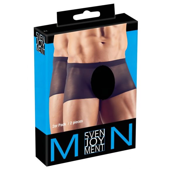 Svenjoyment - set boxeri transparenți - negru (2 piese) S-L