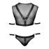 Svenjoyment - Set top din plasă și jockstrap (negru)  - M