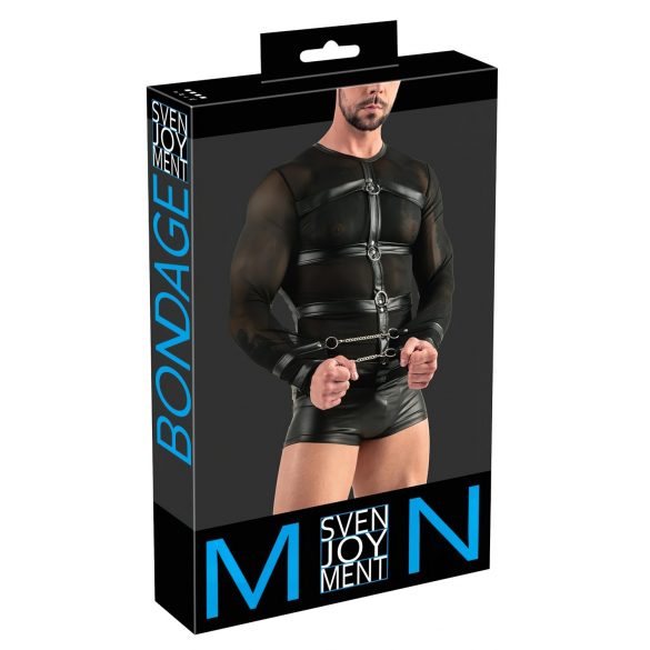 Svenjoyment - ham pentru piept, bluză bărbătească cu mâneci lungi (negru) - XL