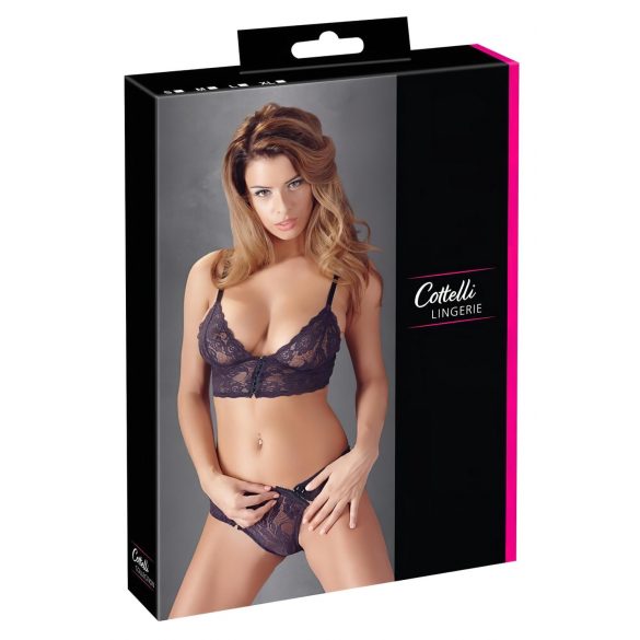 Cottelli - Set sutien dantelat cu flori (mov)