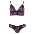 Cottelli - Set sutien dantelat cu flori (mov)