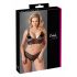 Cottelli Plus Size - set elegant de lenjerie din dantelă fină (negru) - XXXXL