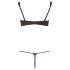 Cottelli - set sutien brodat strălucitor (negru)