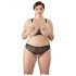 Set de sutien cu perle Cottelli Plus Size (negru)  - 2XL