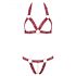 Cottelli - Set sutien deschis cu inele metalice (roșu) - M/L