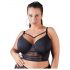 Cottelli Plus Size - sutien cu dantelă și bretele (negru)