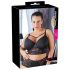 Cottelli Plus Size - sutien cu dantelă și bretele (negru)