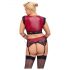 Cottelli Bondage Plus Size - set sutien din dantelă (roșu-negru)