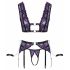 Set Lenjerie Cottelli Bondage cu Rețineri pentru Mâini (negru-violet)