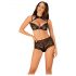 Set sutien transparent cu model Elizenes (negru)  - L/XL