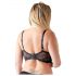 Cottelli Plus Size - sutien cu bretele și inel (negru) - 95E