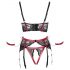 Cottelli Bondage - Set cu sutien din dantelă mată (roșu)  - XL