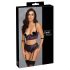 Set sutien Cottelli Bondage cu legături pentru mâini (negru-violet) - L