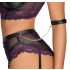 Set Cottelli Bondage - Sutien cu manșete (negru-violet) - XL