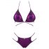 Obsessive Balitta - bikini lucios cu bretele pentru gât (violet)