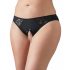 Cottelli Plus Size - chilot dantelat deschis (negru)