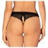 Obsessive Chemeris - tanga deschis (negru)  - XL/XXL