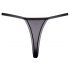 Cottelli - Tanga de lux cu flori de crin brodate (alb-negru) - M/L