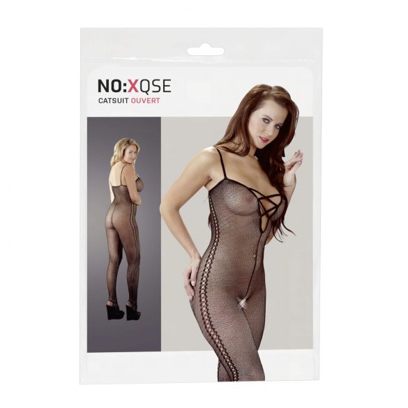 NO:XQSE - Catsuit cu model lateral - negru - 2XL/3XL